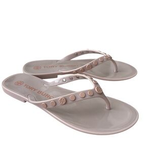 Tory Burch Sedona Rose Women's Studded Jelly Sandals Flip Flops Size 6 Summer